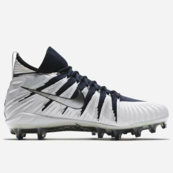 blue and silver football cleats